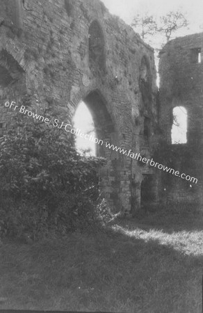 ABBEY REMAINS OF CHURCH S.WALL WITH BLOCKED ARCHES FROM N.E.